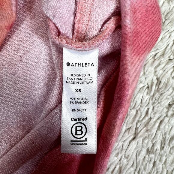Athleta Mindset Printed Sweatshirt in Positive Latitude Tie Dye Tulip Hem Lounge - Picture 6 of 9